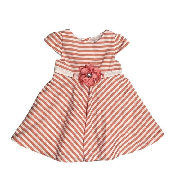 Sweetheart Rose 24m Dress in Orange & White NWT - Picture 1 of 6
